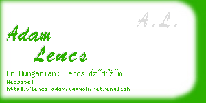 adam lencs business card